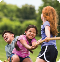 Kids Playing Tug of War 