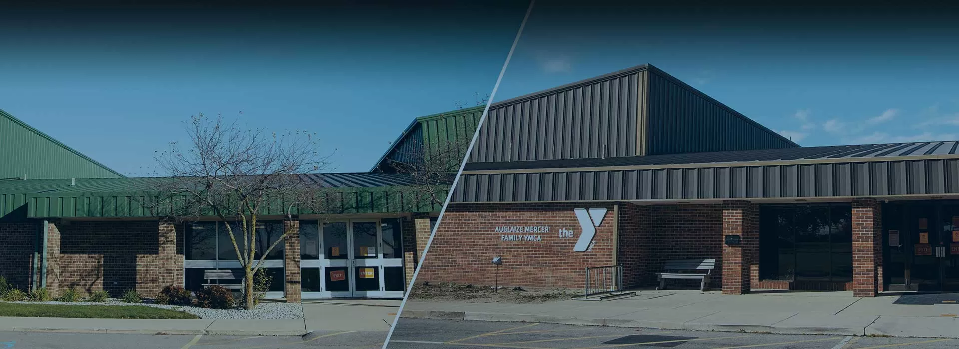 Side by side photos of the Auglaize Mercer YMCA branches