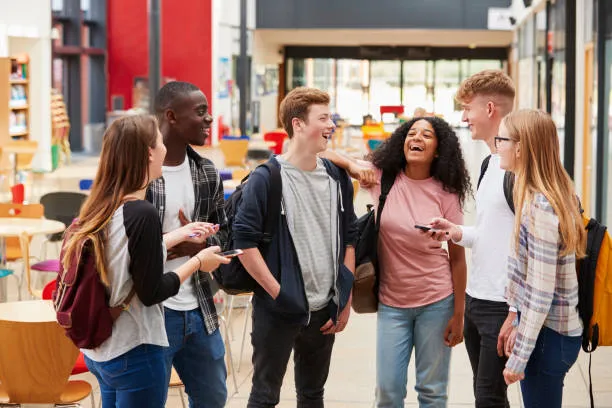Teenagers hanging out