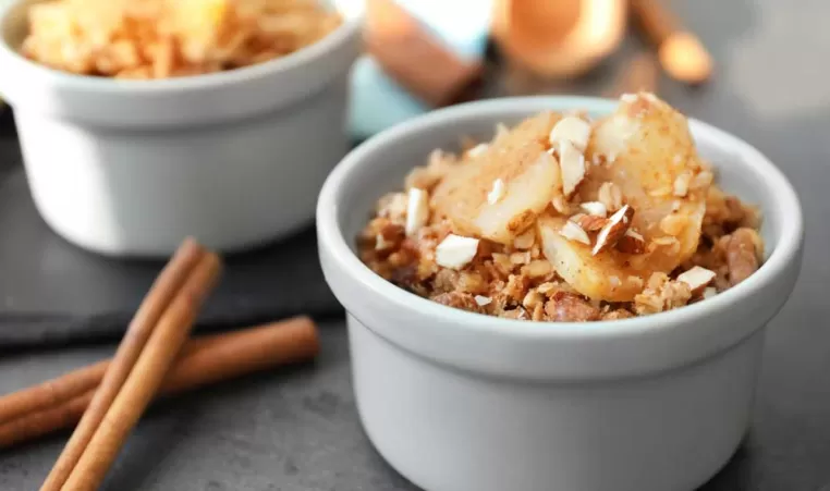 A baked cup of Apple Oatmeal