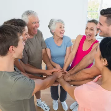 Group of fitness team