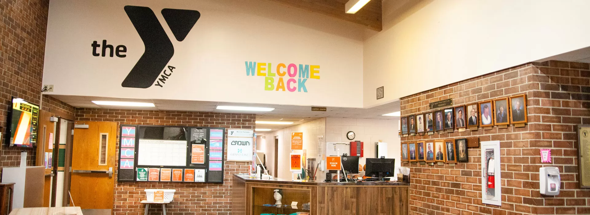 The lobby of the Auglaize North YMCA