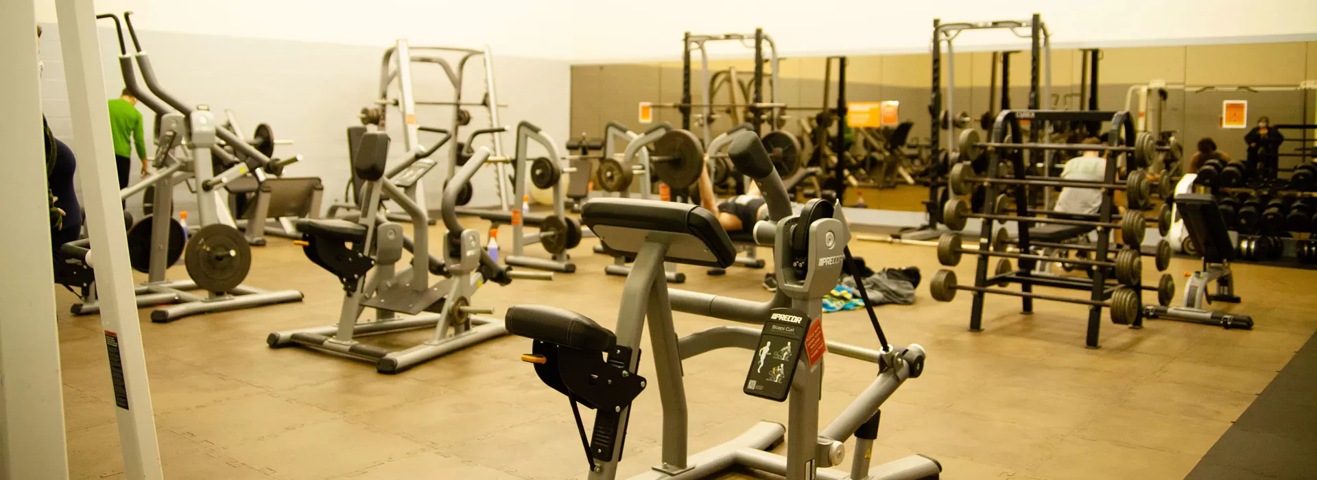 The equipment in the weight room at Auglaize North