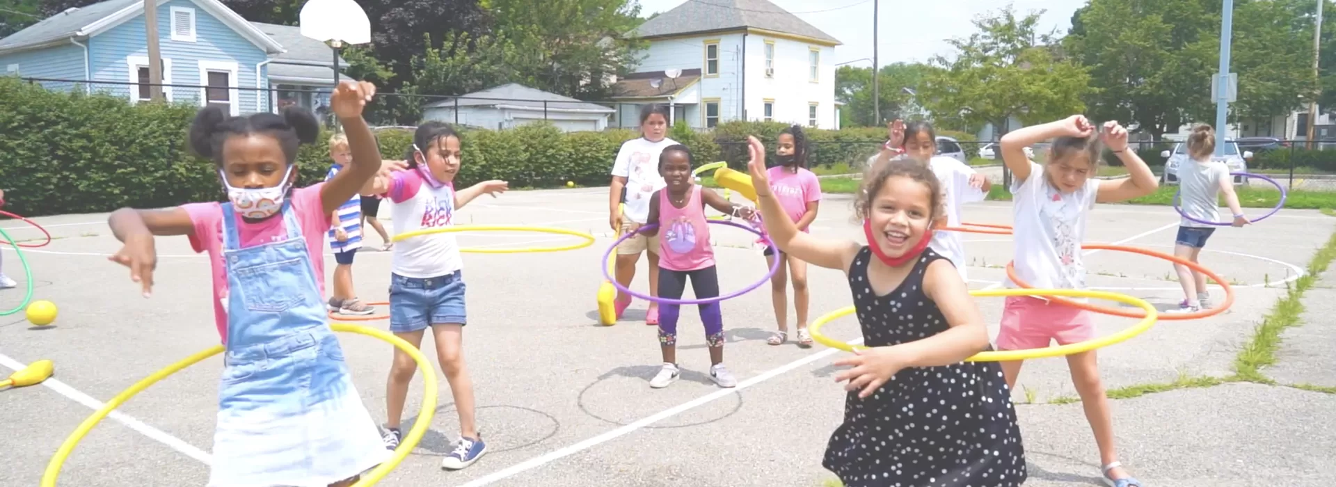 Kids at Y on The Fly Hula Hoop