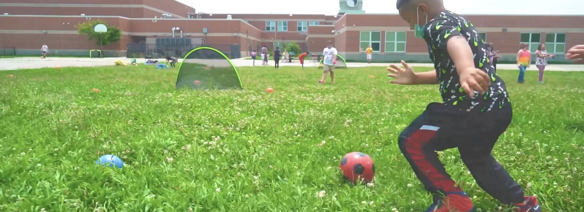 Kids at Y on The Fly Soccer