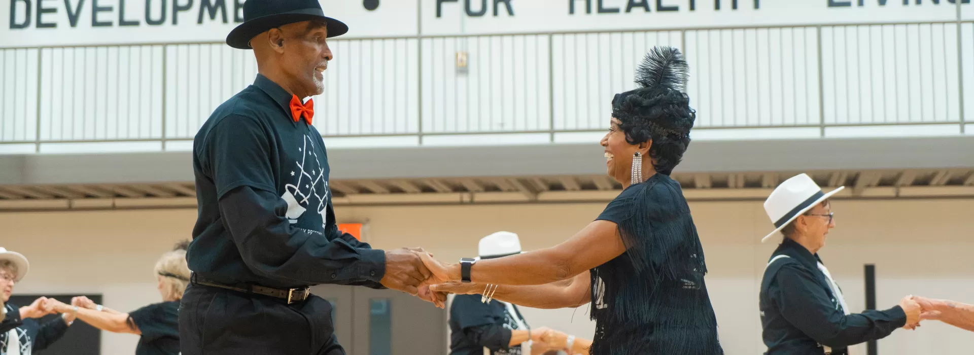 Senior couple dancing