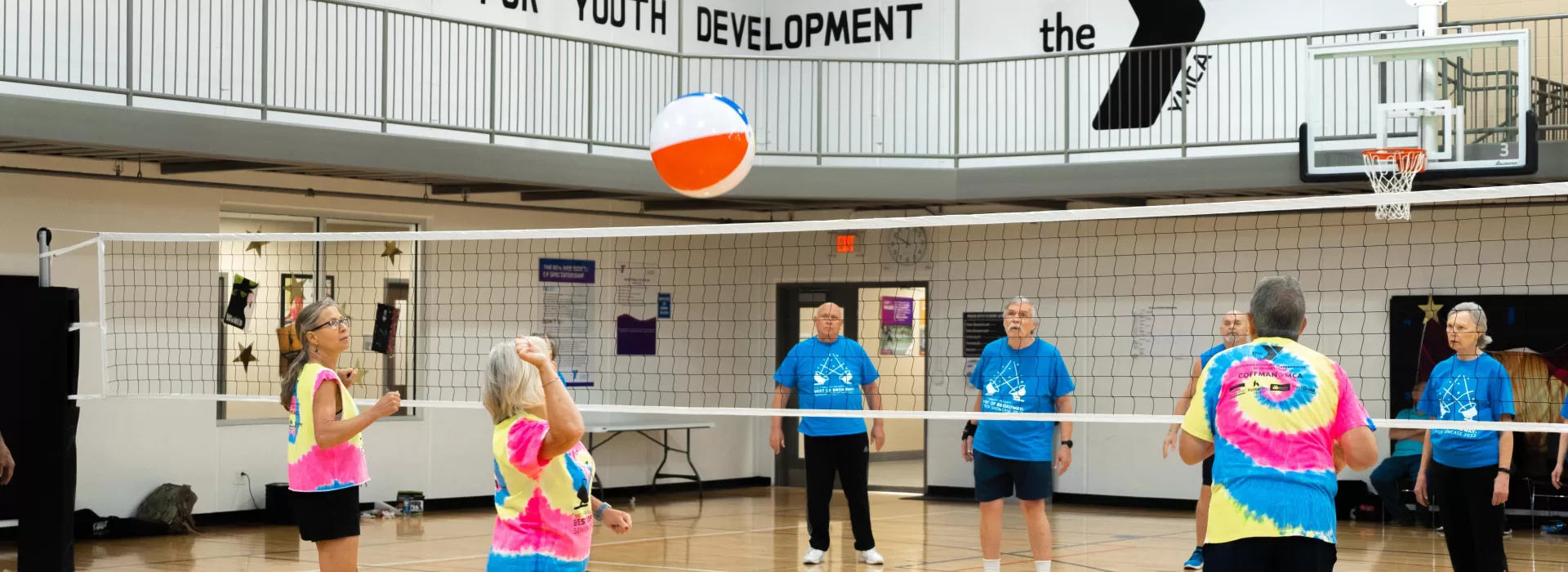 Seniors playing Beach Volleyball