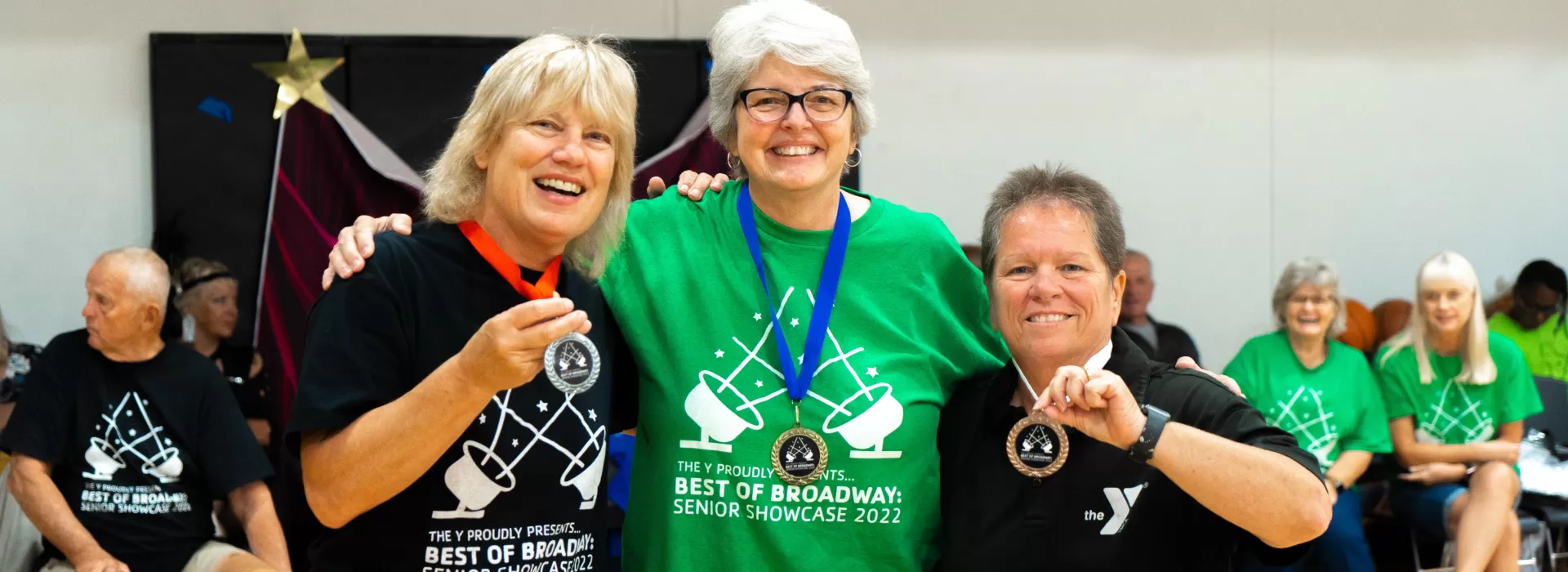 Seniors showing off their medals