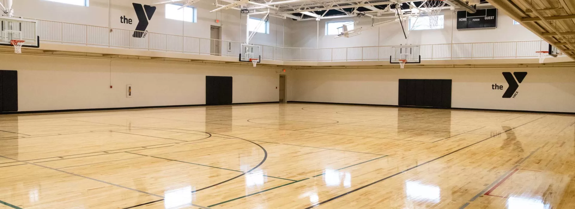 The gymnasium in the Premier Health YMCA