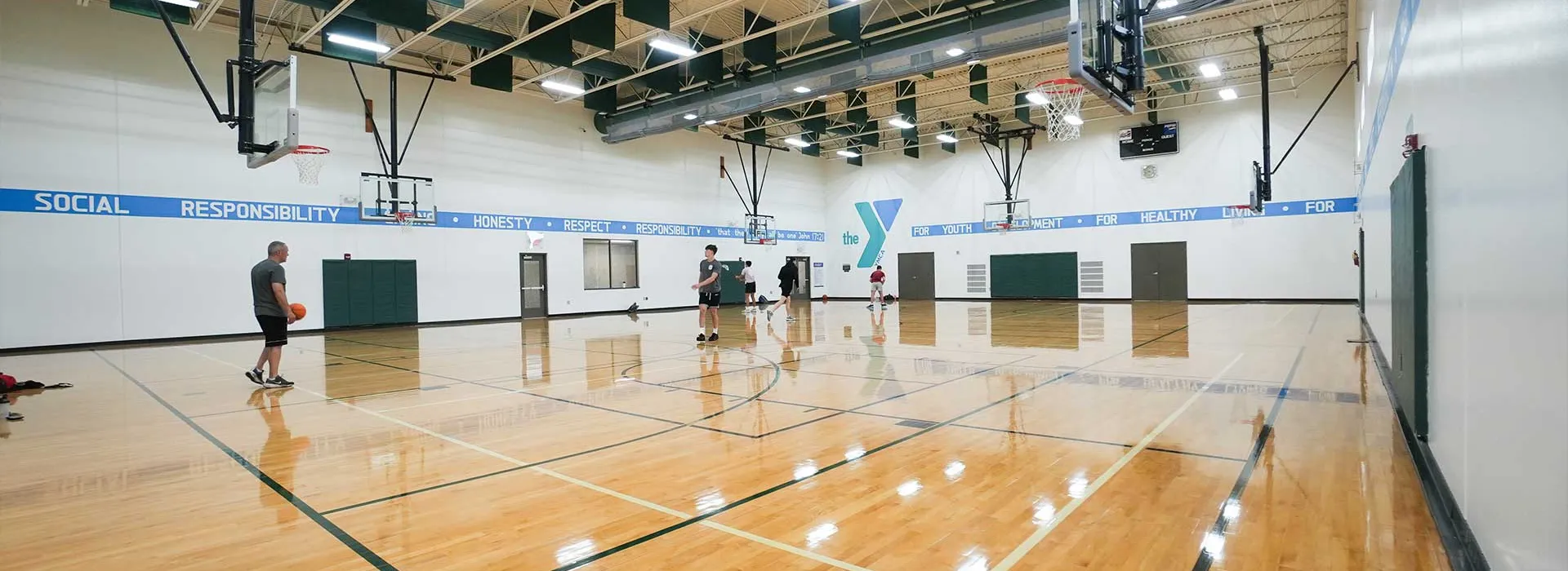 Interior of Coffman YMCA back gym