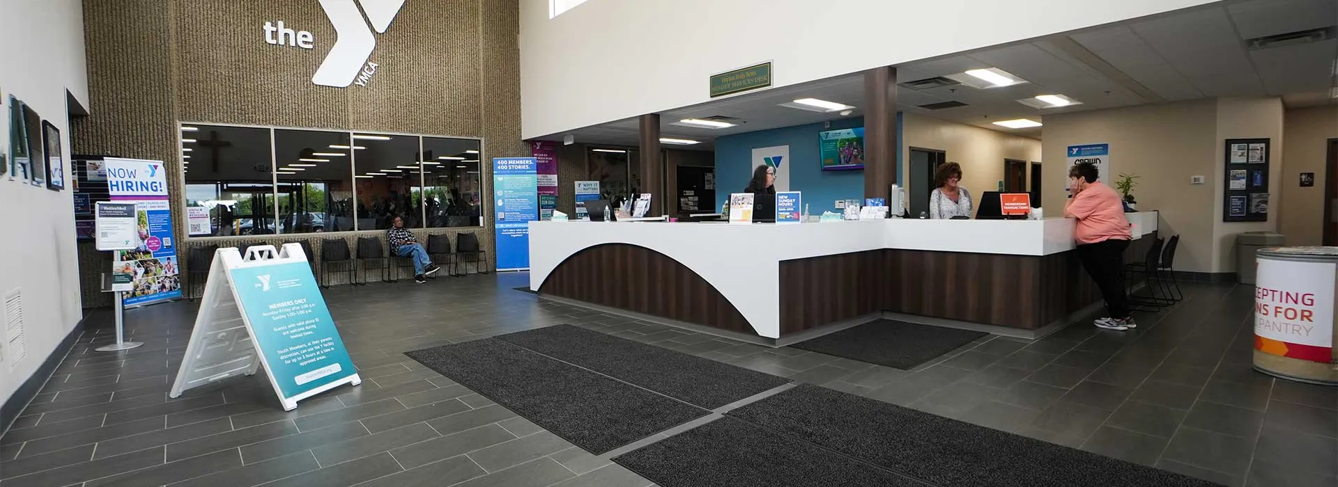 Interior of Coffman YMCA lobby
