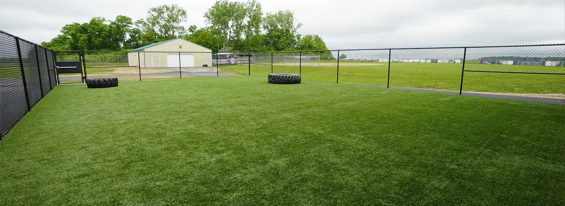 Exterior of Coffma YMCA outdoor workout space